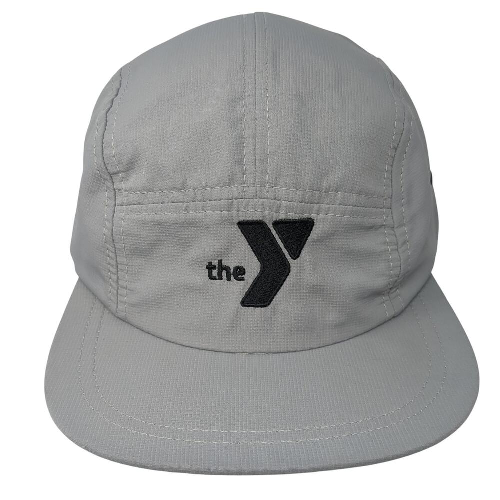 The Y 5 Panel Cap Gray One Size Adjustable Embroidered Lightweight Fahrenheit